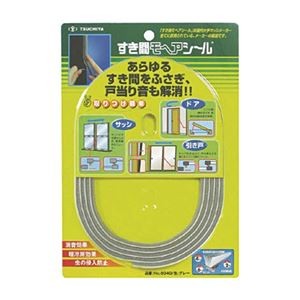 (まとめ) 槌屋 すき間モヘヤシール グレー 6mm×4mm×2m NO6040-GR 1巻 【×5セット】