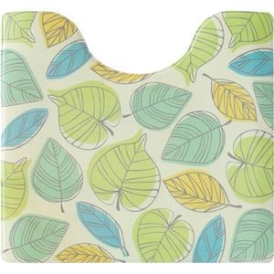 (まとめ) オカ 拭いてお手入れするトイレマット 約55×60cm リーフ 1枚 【×3セット】