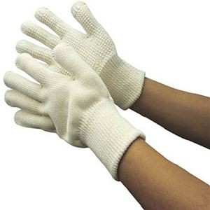 (まとめ) 丸和ケミカル 極厚純綿シリコンすべり止め軍手 1810 1双 【×5セット】