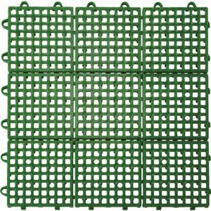 (まとめ) TRUSCO 抗菌・防炎ジョイントスノコ 300×300mm グリーン TJSD30-GN 1枚 【×5セット】