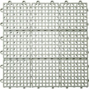 (まとめ) TRUSCO 抗菌・防炎ジョイントスノコ 300×300mm グレー TJSD30-GY 1枚 【×5セット】