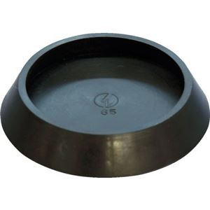 (まとめ) 光 平置きゴム 黒 丸 内径65mm BE-0-652 1個 【×5セット】