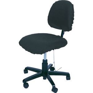 デスコジャパン 静電気導電性クリーンルーム 椅子カバー ブラック 07201 1個 【椅子別売】