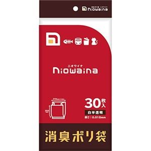 (まとめ) 日本サニパック ニオワイナ消臭袋 白半透明 310×350mm SS02 1パック(30枚) 【×20セット】