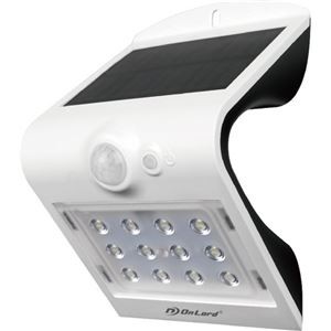オンスクエア ソーラー充電式 センサーウォールライト ホワイト OL-304W Plus 1個