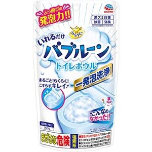 (まとめ) アース製薬 らくハピ いれるだけバブルーン トイレボウル 160g 1パック 【×5セット】