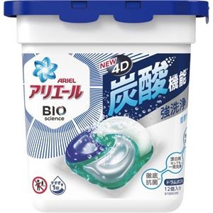 (まとめ) P＆G アリエール ジェルボール4D バイオサイエンス 本体 1パック(12個) 【×5セット】