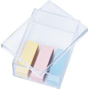 ナカバヤシ キャパティソリッド L スクエア フタ付 146×106×56mm CSD-BR3F 1セット(20個) 【付箋別売】