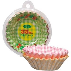 (まとめ) アートナップ おかずケース 8号(3色アソート) CK-07 1セット(330枚：33枚×10パック) 【×3セット】
