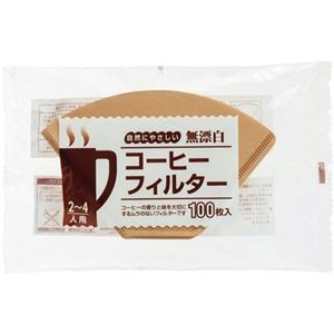 (まとめ) カナエ紙工 コーヒーフィルター 2～4人用 NEF2-100S 1パック(100枚) 【×20セット】