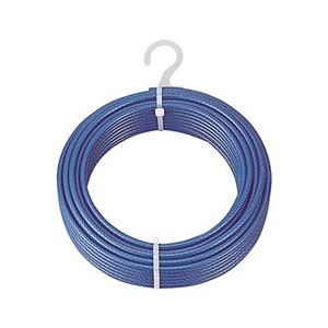 TRUSCO PVC被覆メッキ付ワロープ 4mm×20m CWP-4S20 1巻