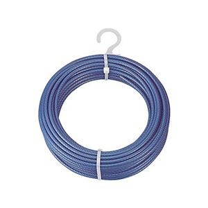 TRUSCO PVC被覆メッキ付ワイヤーロープ 4mm×30m CWP-4S30 1巻