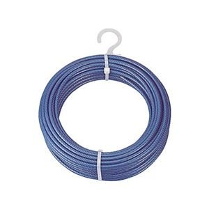 (まとめ) TRUSCO PVC被覆メッキ付ワイヤーロープ 3mm×10m CWP-3S10 1巻 【×3セット】