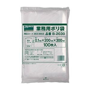 (まとめ) TRUSCO 小型ポリ袋 0.10×200×300mm B-2030 1袋(100枚) 【×3セット】
