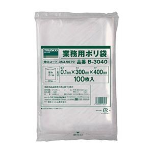 TRUSCO 小型ポリ袋 0.10×300×400mm B-3040 1袋(100枚)