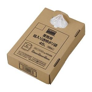 TRUSCO 業務用 箱入透明ポリ袋 45L X0045N 1箱(100枚)