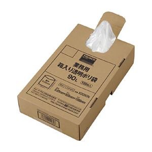 TRUSCO 業務用 箱入透明ポリ袋 90L X0090N 1箱(100枚)