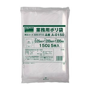 (まとめ) TRUSCO 業務用ポリ袋 透明 0.05mm 150L A-0150 1袋 (5枚) 【×3セット】