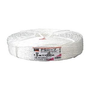 (まとめ) TRUSCO PSロープ 5mm×200m TPS-5200 1巻 【×3セット】