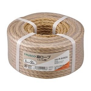 TRUSCO 麻ロープ φ6mm×30m コイル巻 R-630A 1巻
