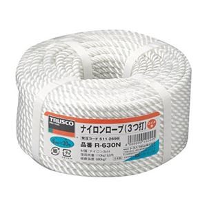 TRUSCO ナイロンロープ 6mm×30m コイル巻 R-630N 1巻
