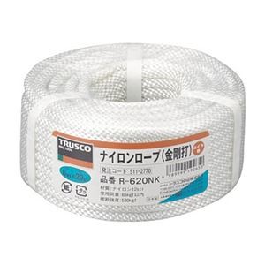 TRUSCO ナイロン金剛打ロープ 6mm×20m コイル巻 R-620NK 1巻