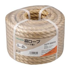 TRUSCO 麻ロープ φ12mm×20m コイル巻 R-1220A 1巻