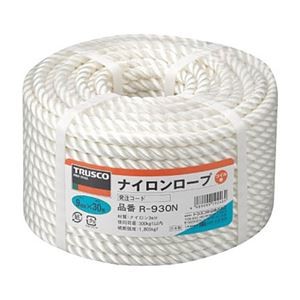 TRUSCO ナイロンロープ 9mm×30m コイル巻 R-930N 1巻