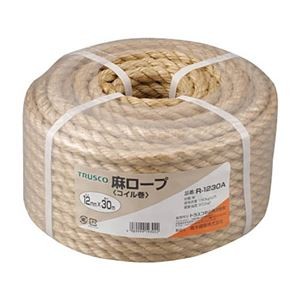 TRUSCO 麻ロープ φ12mm×30m コイル巻 R-1230A 1巻