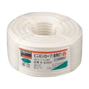 TRUSCO ビニロン金剛打ロープ 6mm×30m コイル巻 R-630K 1巻