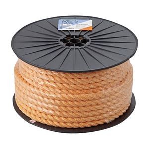 TRUSCO PVロープ 16mm×50m ボビン巻 黄 R-1650PV 1巻