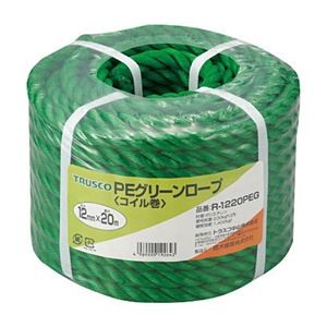 TRUSCO PEグリーンロープ 12mm×20m コイル巻 R-1220PEG 1巻