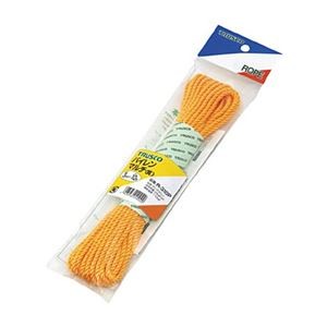 (まとめ) TRUSCO パイレンマルチカラーロープ φ5mm×10m 黄 R-510P-Y 1巻 【×3セット】