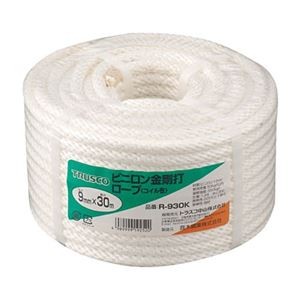 TRUSCO ビニロン金剛打ロープ 9mm×30m コイル巻 R-930K 1巻