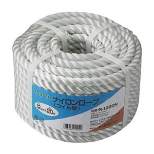 TRUSCO ナイロンロープ 12mm×20m コイル巻 R-1220N 1巻