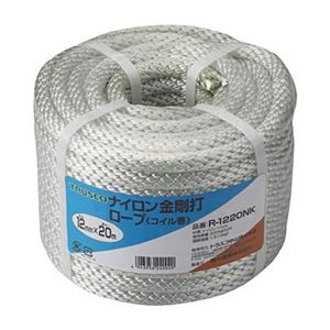 TRUSCO ナイロン金剛打ロープ 12mm×20m コイル巻 R-1220NK 1巻