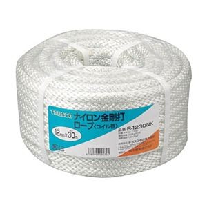 TRUSCO ナイロン金剛打ロープ 12mm×30m コイル巻 R-1230NK 1巻