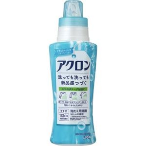 (まとめ) ライオン アクロン ナチュラルソープの香り(微香性) 本体 450ml 1本 【×10セット】