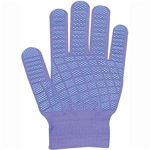 (まとめ) 福徳産業 CuCuRa(キュキュラ) すべり止め付軍手 パープル 1双 【×10セット】