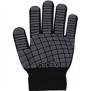 (まとめ) 福徳産業 CuCuRa(キュキュラ) すべり止め付軍手 ブラック 1双 【×10セット】
