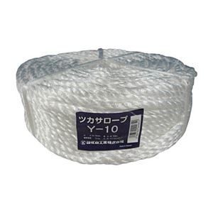 (まとめ) 司化成工業 ツカサ PP融着三本撚ロープ(ツカサロープ) Y-10 1巻 【×3セット】