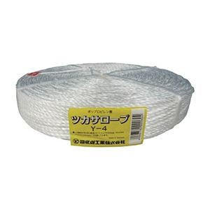 (まとめ) 司化成工業 ツカサ PP融着三本撚ロープ(ツカサロープ) Y-4 1巻 【×3セット】