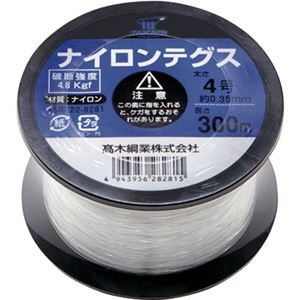 (まとめ) 高木綱業 高木 ナイロンテグス 4号 黒コイル 22-8281 1巻 【×5セット】