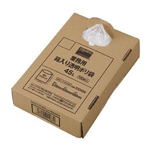 TRUSCO 業務用ポリ袋 透明・箱入り 0.05mm×120L X0120N 1箱(100枚)