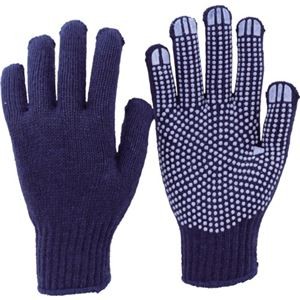 (まとめ) TRUSCO カラーナイロンすべり止め付軍手 紺 TCNSG-KO 1双 【×10セット】