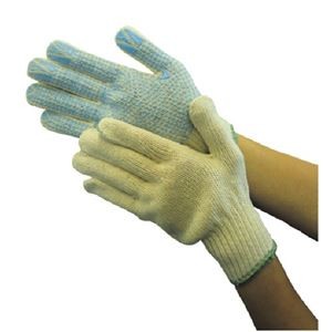 (まとめ) 丸和ケミカル PETリサイクル軍手 すべり止め付 4533 1双 【×10セット】