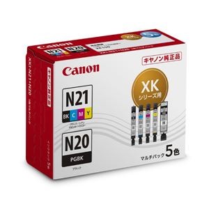 (まとめ) 【純正品】 CANON(キヤノン) 5333C002 XKI-N21+N20/5MP マルチパック 5色 【×3セット】