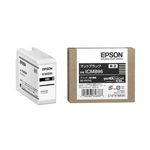 (まとめ) 【純正品】 EPSON(エプソン) ICMB96 インクカートリッジ マットブラック 【×3セット】