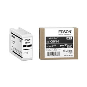 (まとめ) 【純正品】 EPSON(エプソン) ICBK96 インクカートリッジ フォトブラック 【×3セット】