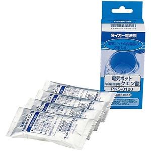 (まとめ) タイガー魔法瓶 電気ポット内容器洗浄用クエン酸 30g/包 PKS-0120 1箱(4包) 【×20セット】